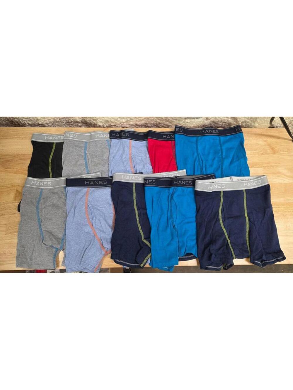 HANES BOYS’ TAGLESS BOXER BRIEFS 10‑PACK SIZE M